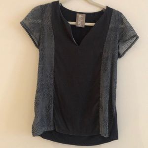 Blue velvet Anthropologie tee XS